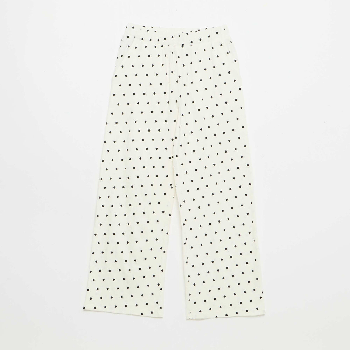 Pantalón ancho de punto crepé BLANCO