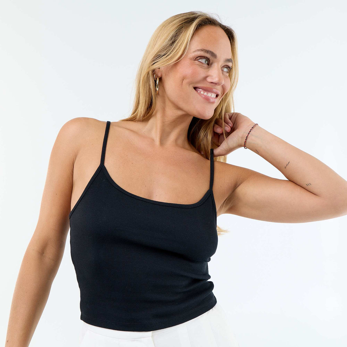 Top de tirantes finos ajustables NEGRO