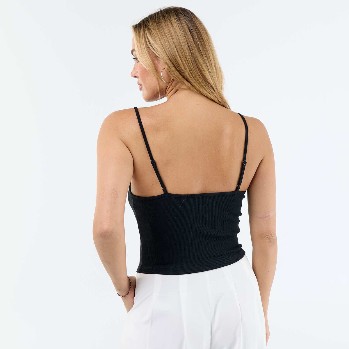 Top de tirantes finos ajustables NEGRO