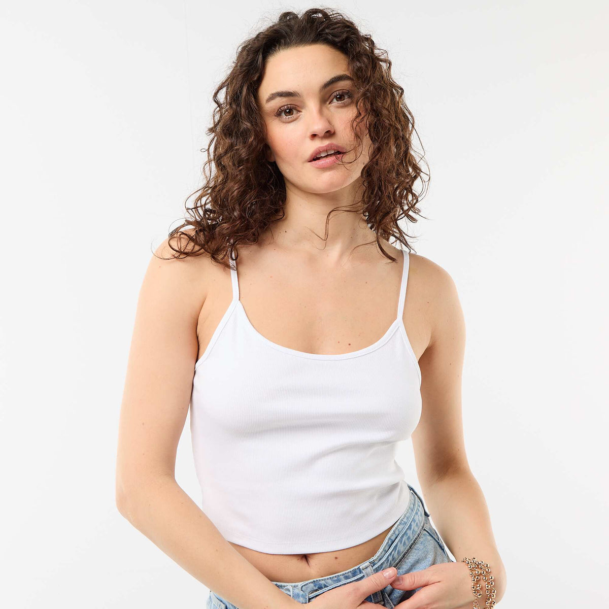 Top de tirantes finos ajustables BLANCO