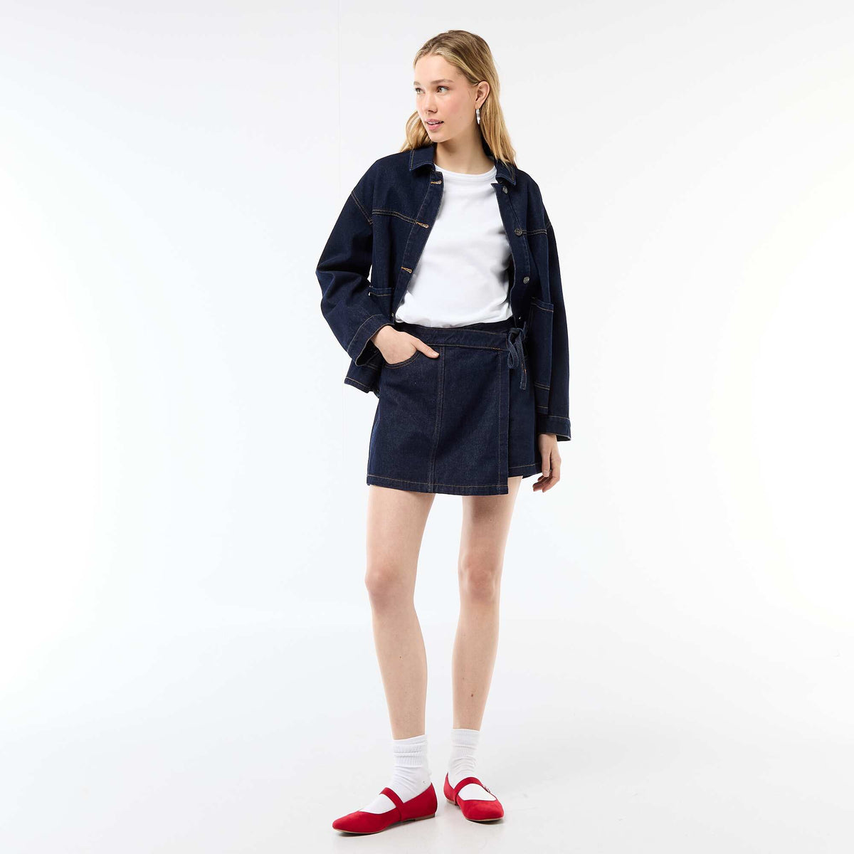 Falda pantalón vaquera AZUL
