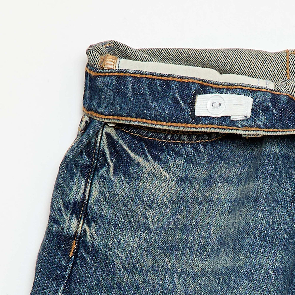 Bermuda baggy denim de algodón AZUL