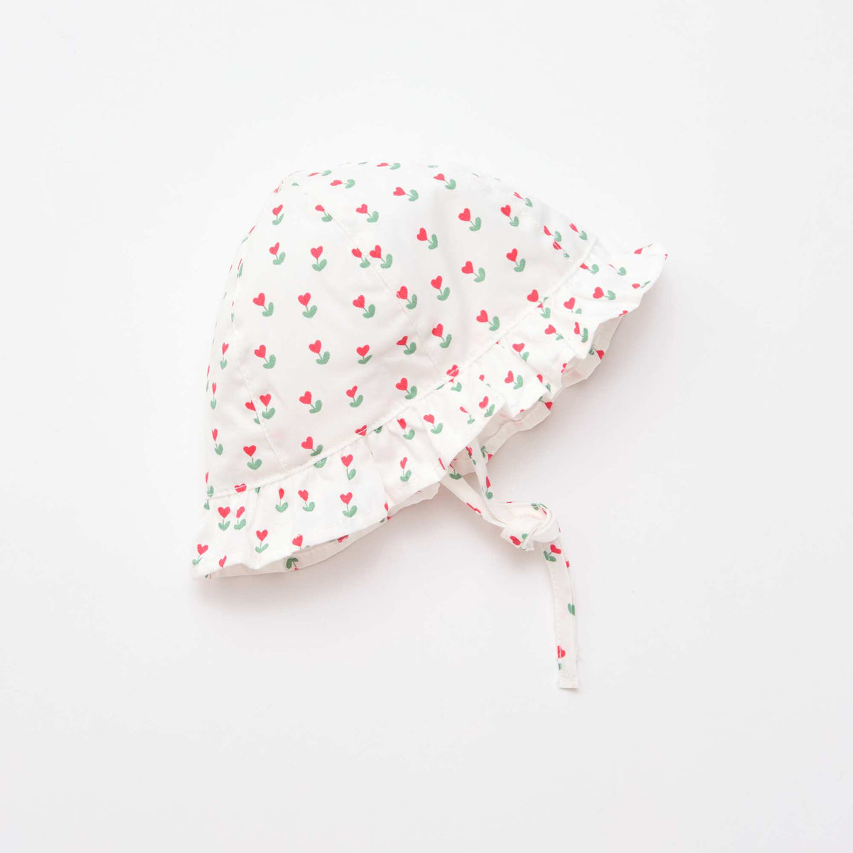 Bob con volantes estampado con lazos BLANCO
