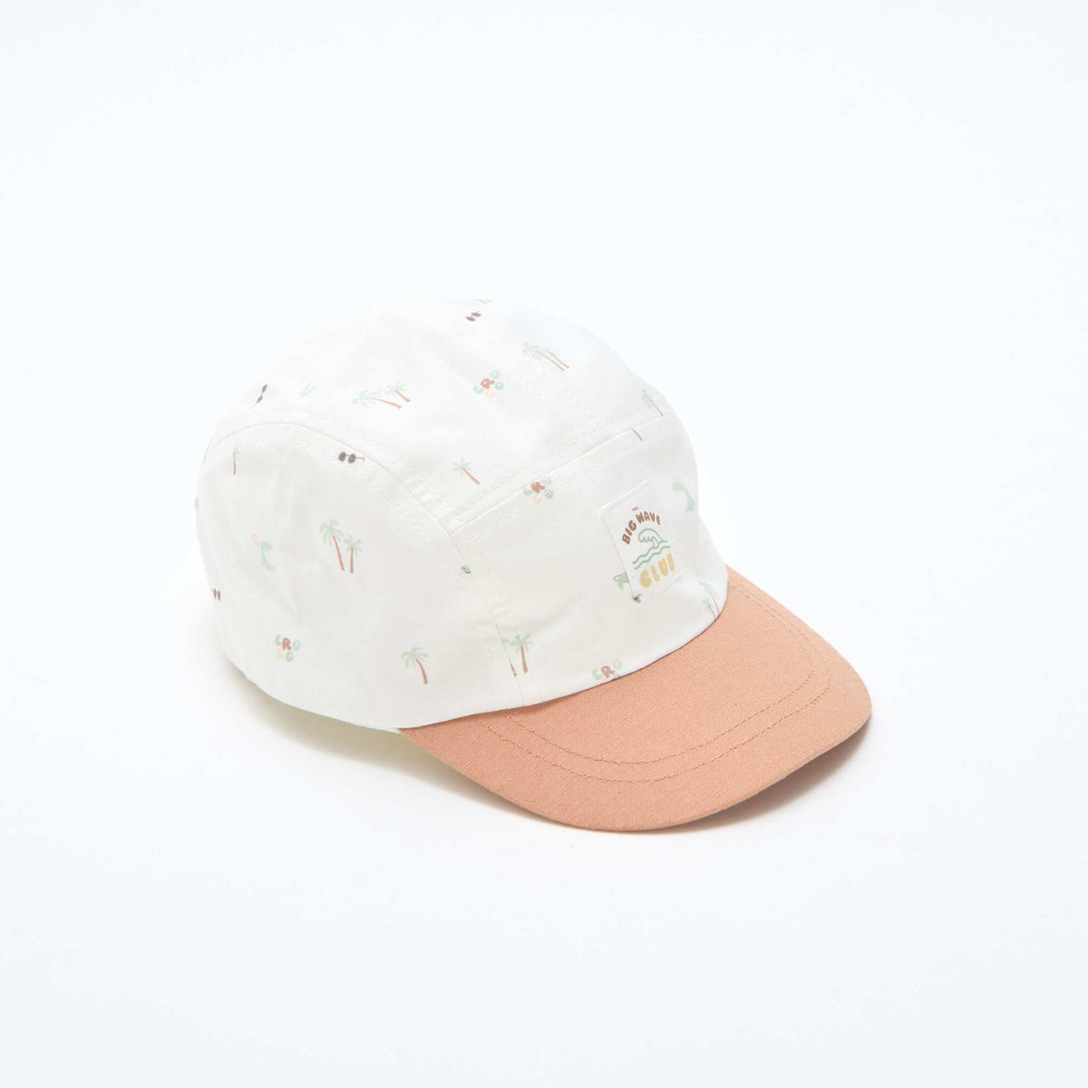 Gorra de tela con estampados BEIGE