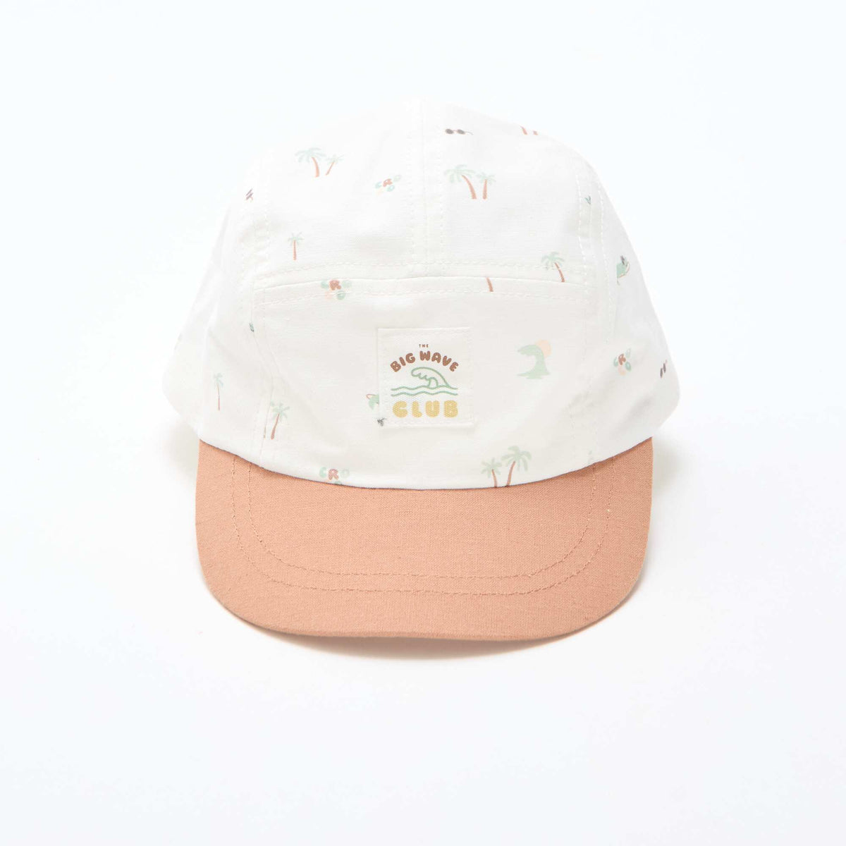Gorra de tela con estampados BEIGE