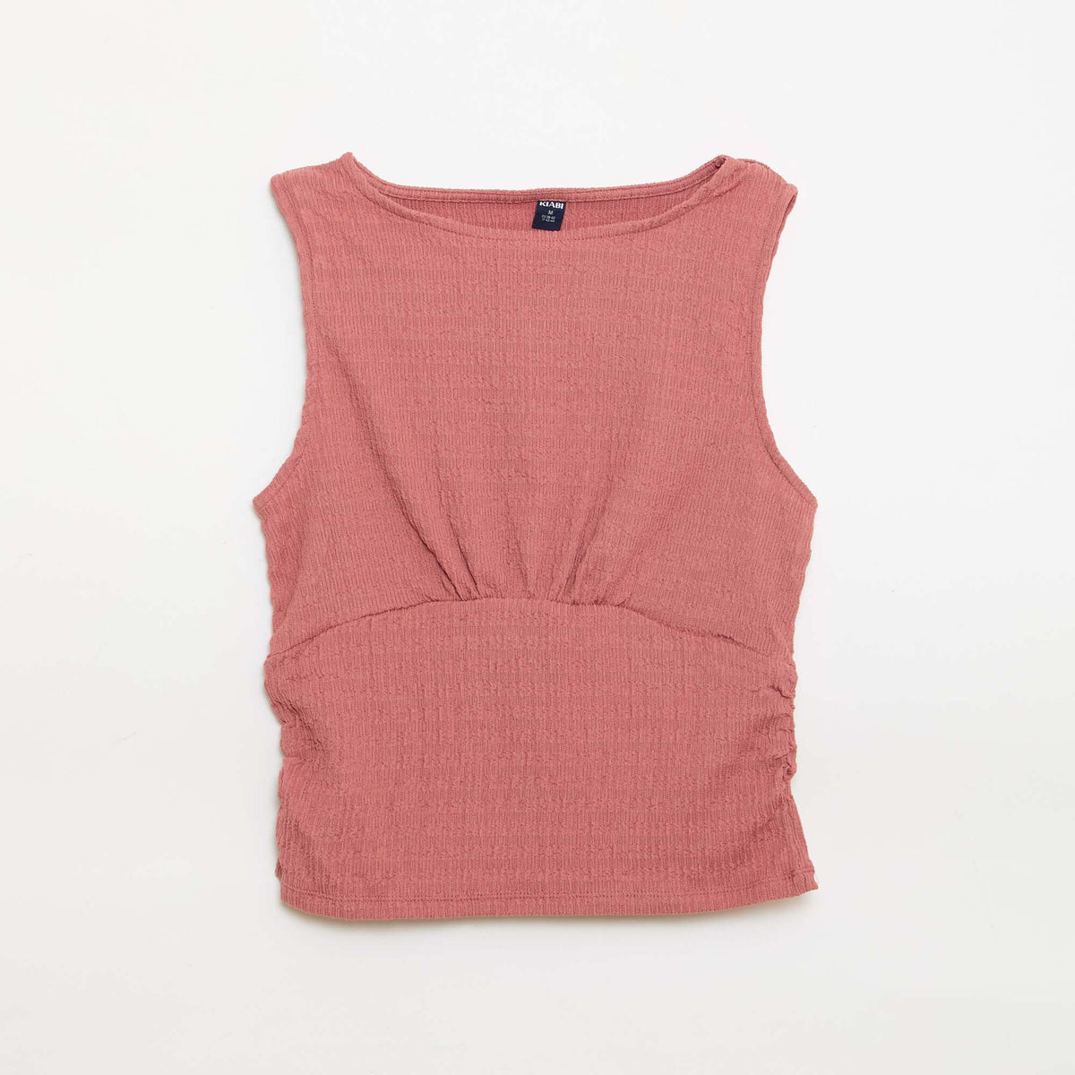 Top ajustado de tejido crepé ROSA