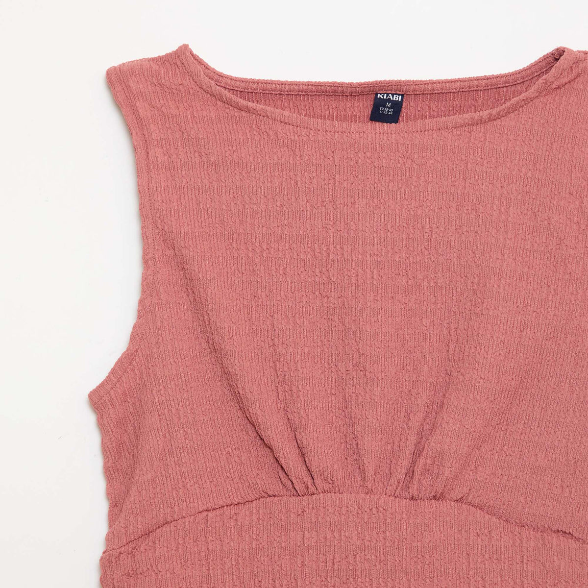 Top ajustado de tejido crepé ROSA