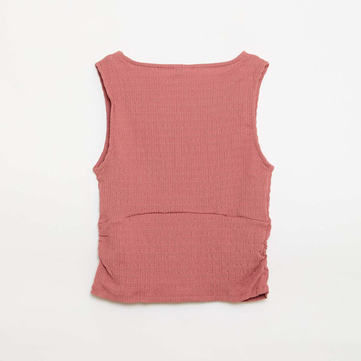 Top ajustado de tejido crepé ROSA