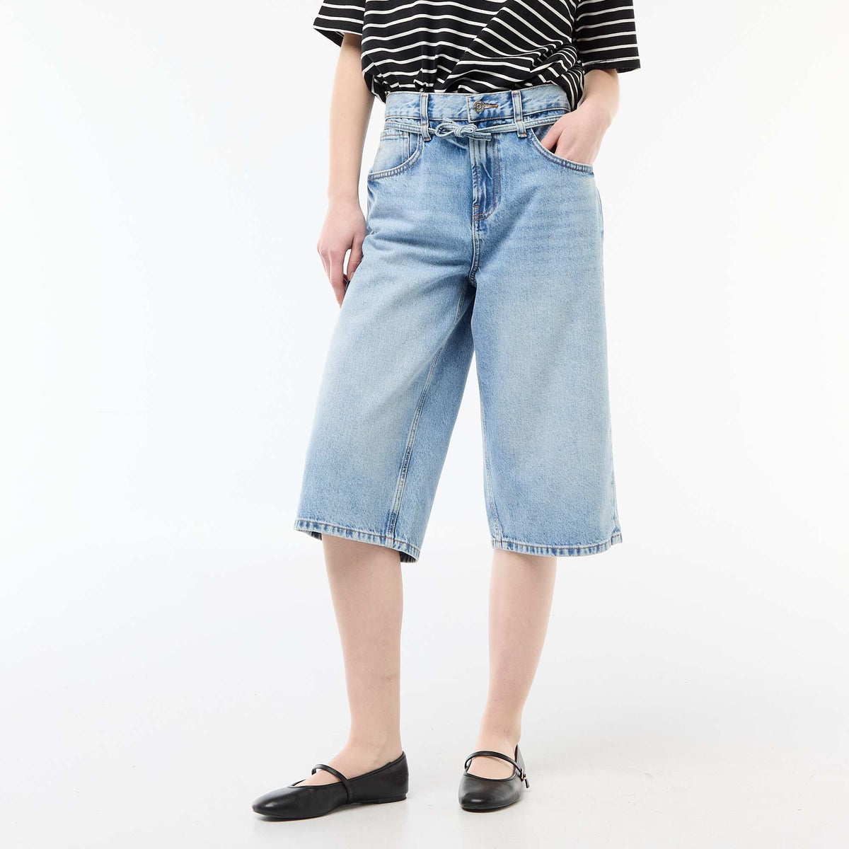Bermuda ancho jean AZUL