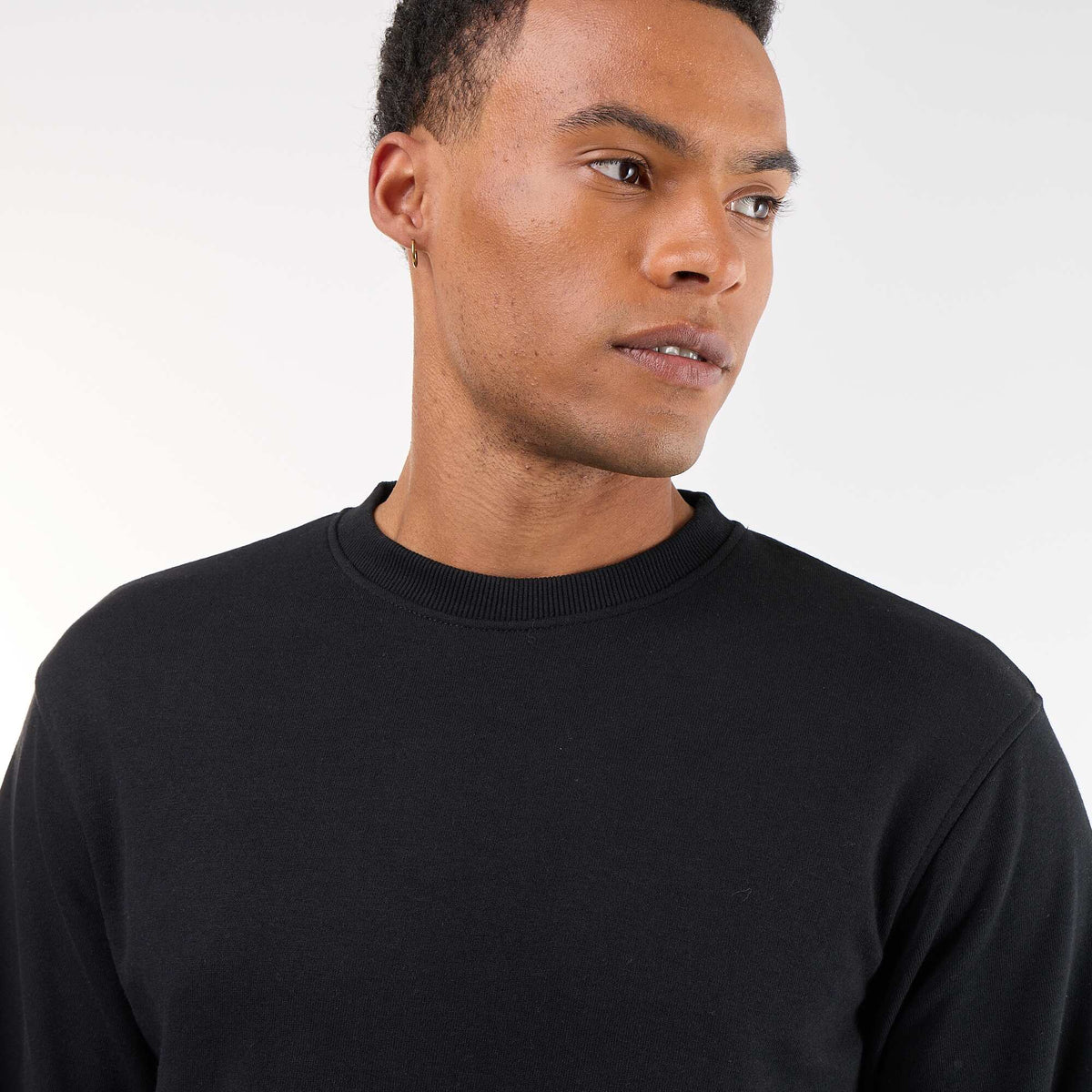 Buzo lisa de felpa francesa NEGRO
