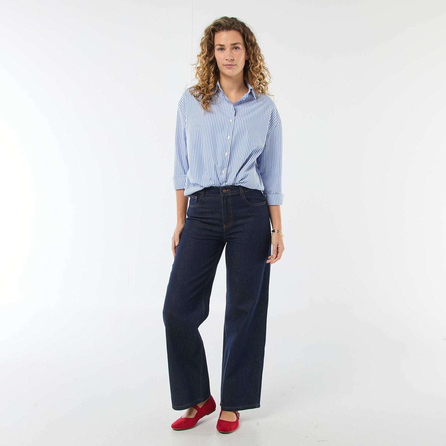Jean de pierna ancha AZUL