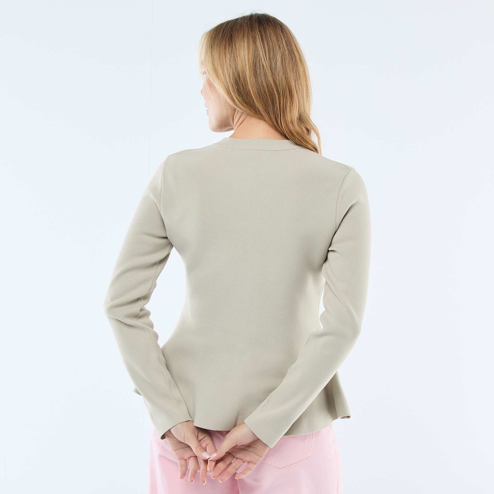 Cárdigan con botones de estrellas BEIGE