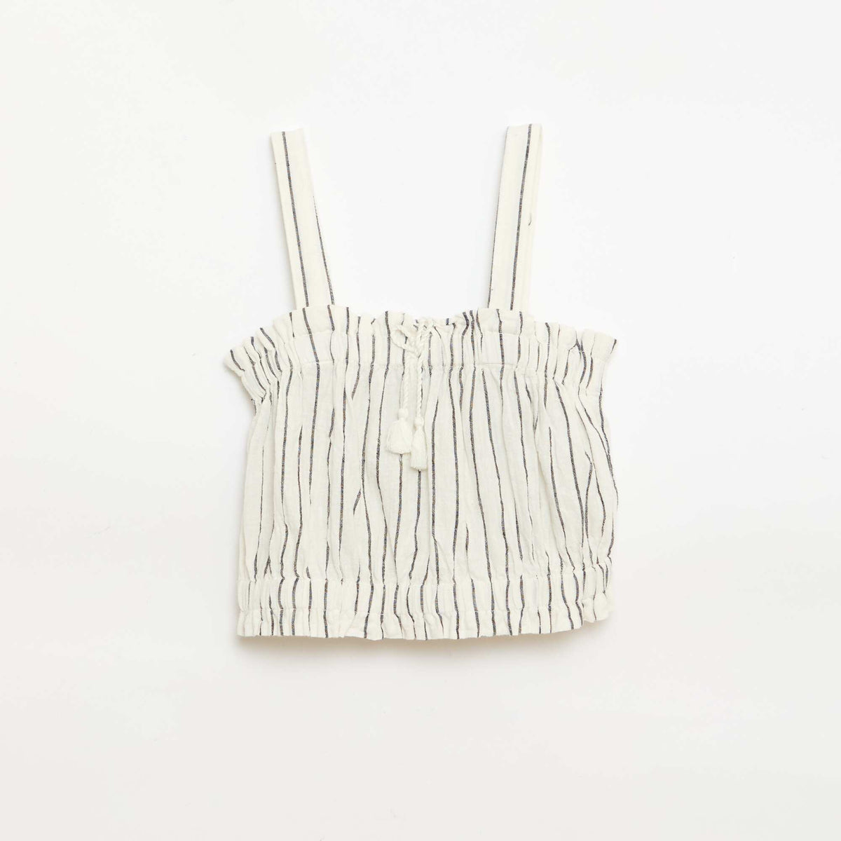 Top de rayas con tirantes BLANCO