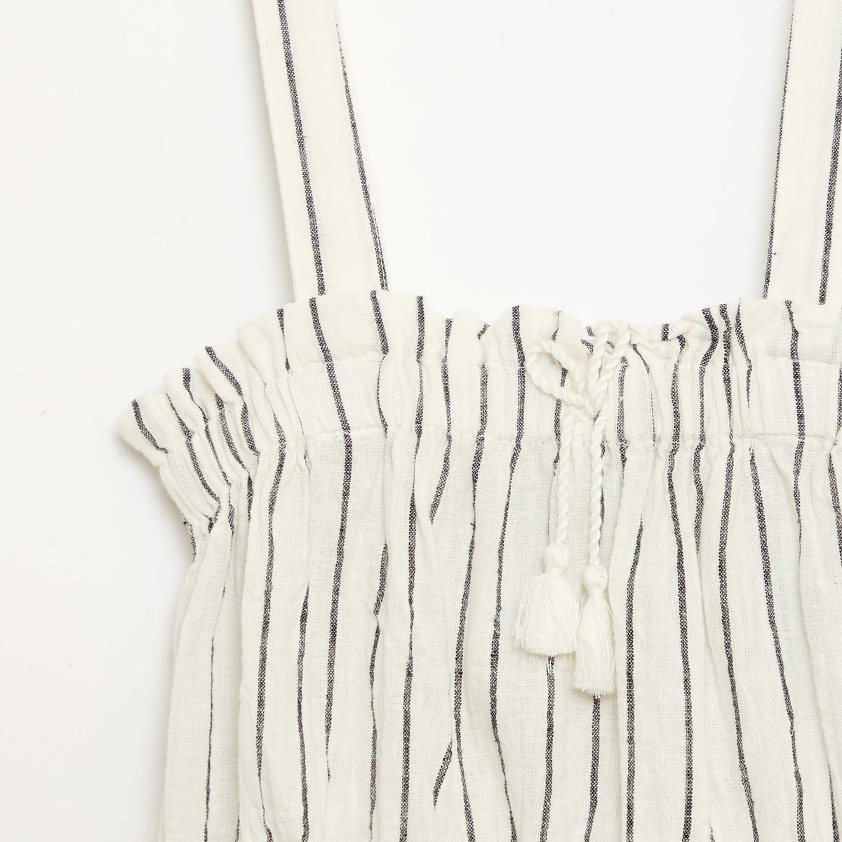 Top de rayas con tirantes BLANCO
