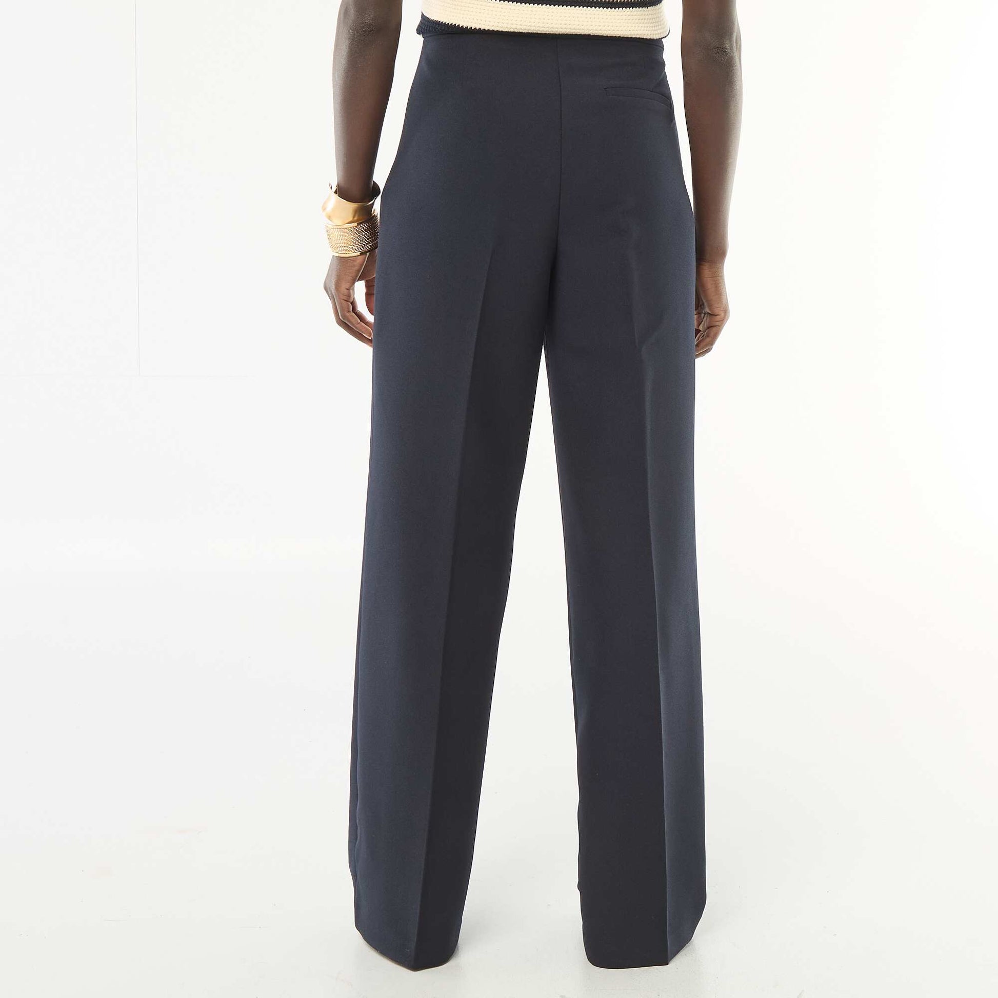 Pantalón ancho con botones estilo marinero AZUL