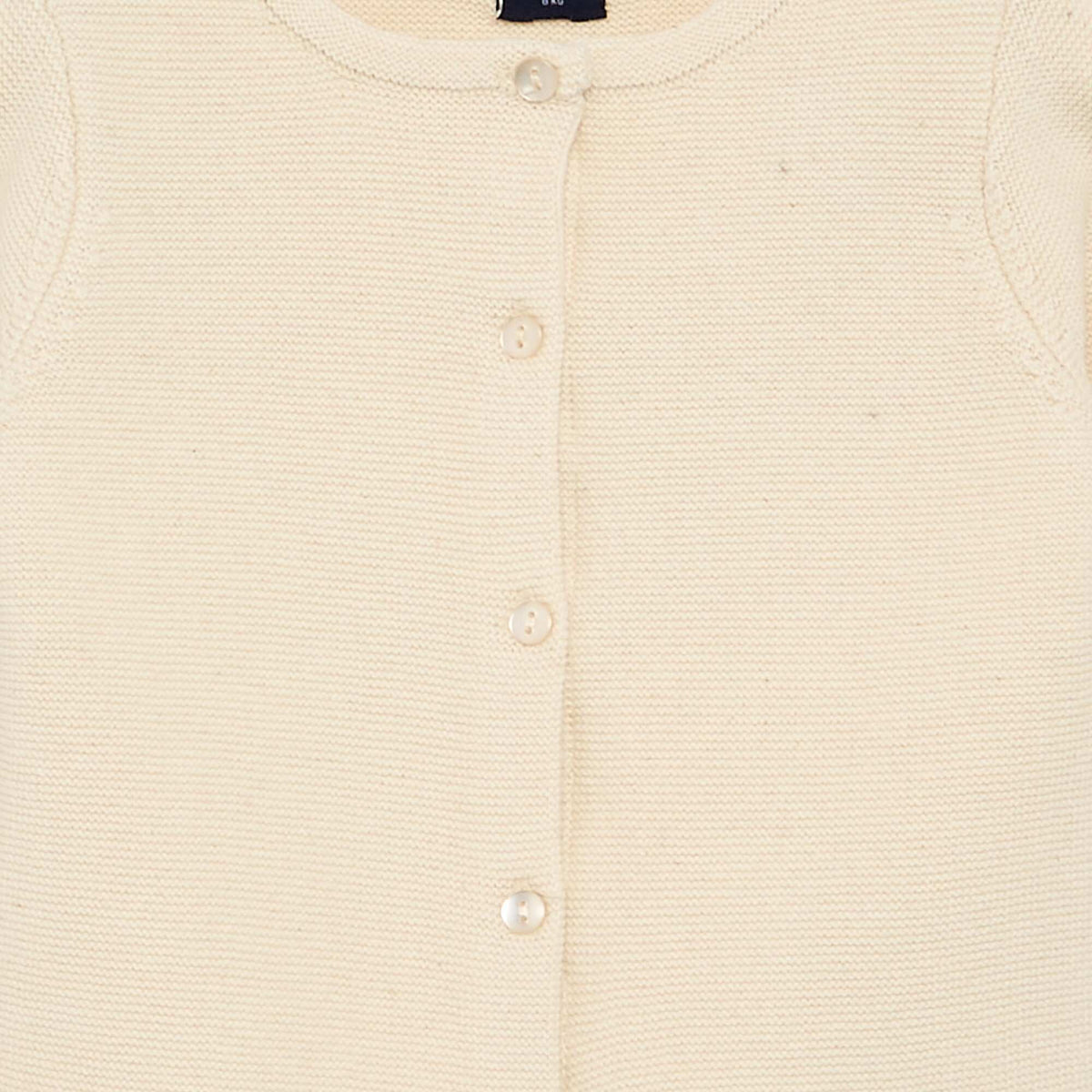 Cárdigan de punto fino liso BLANCO