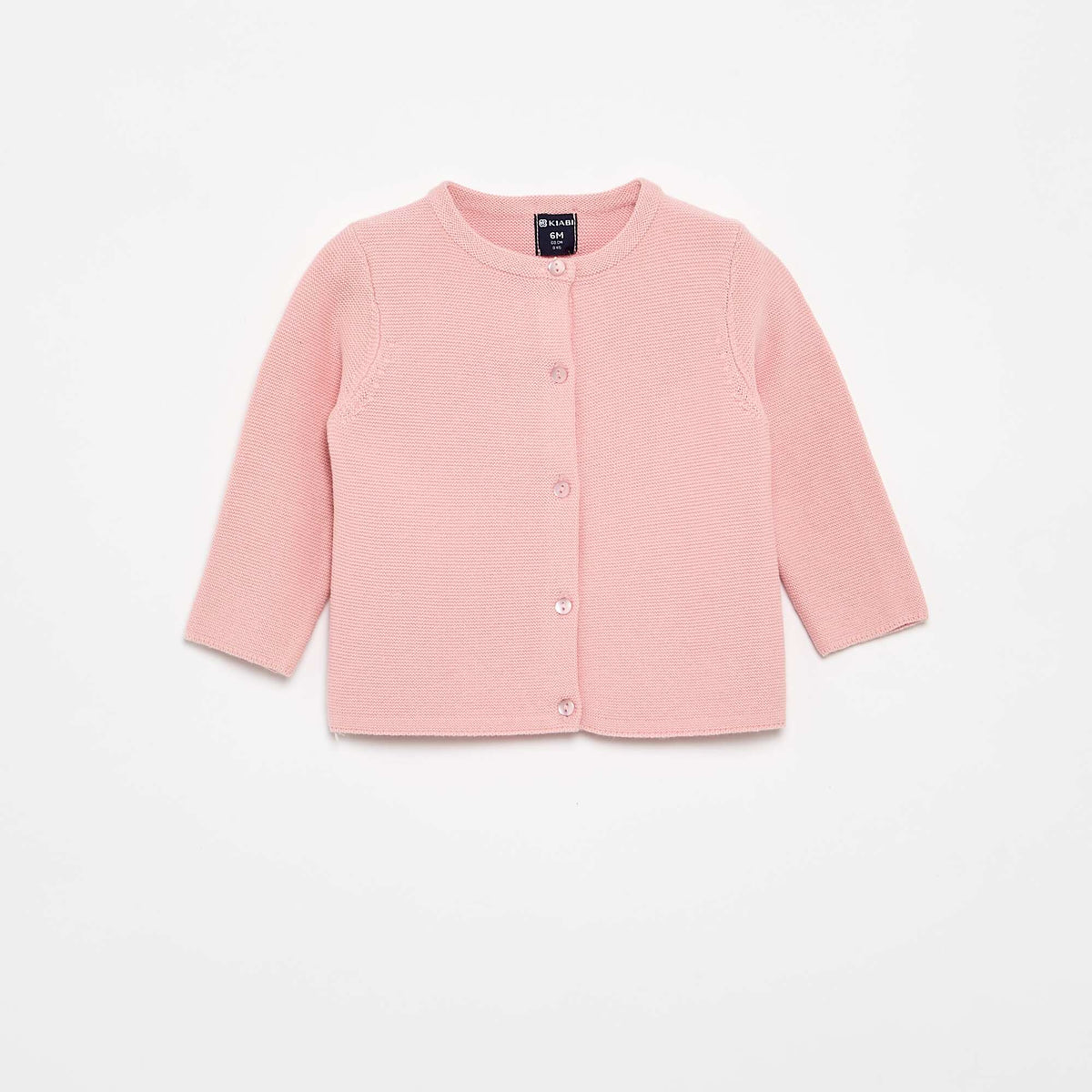 Cárdigan de punto fino liso ROSA