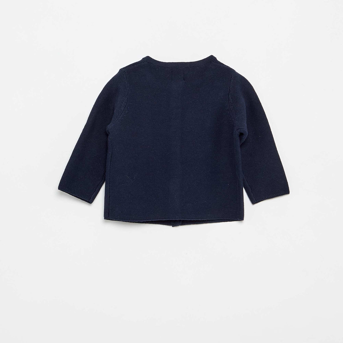 Cárdigan de punto fino liso AZUL