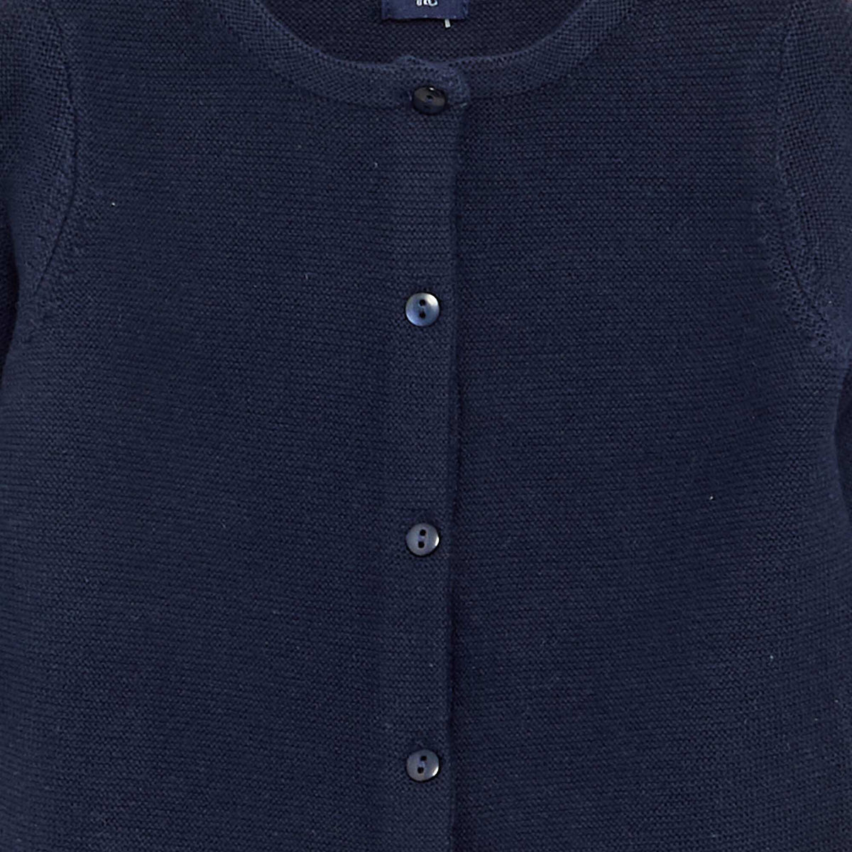 Cárdigan de punto fino liso AZUL