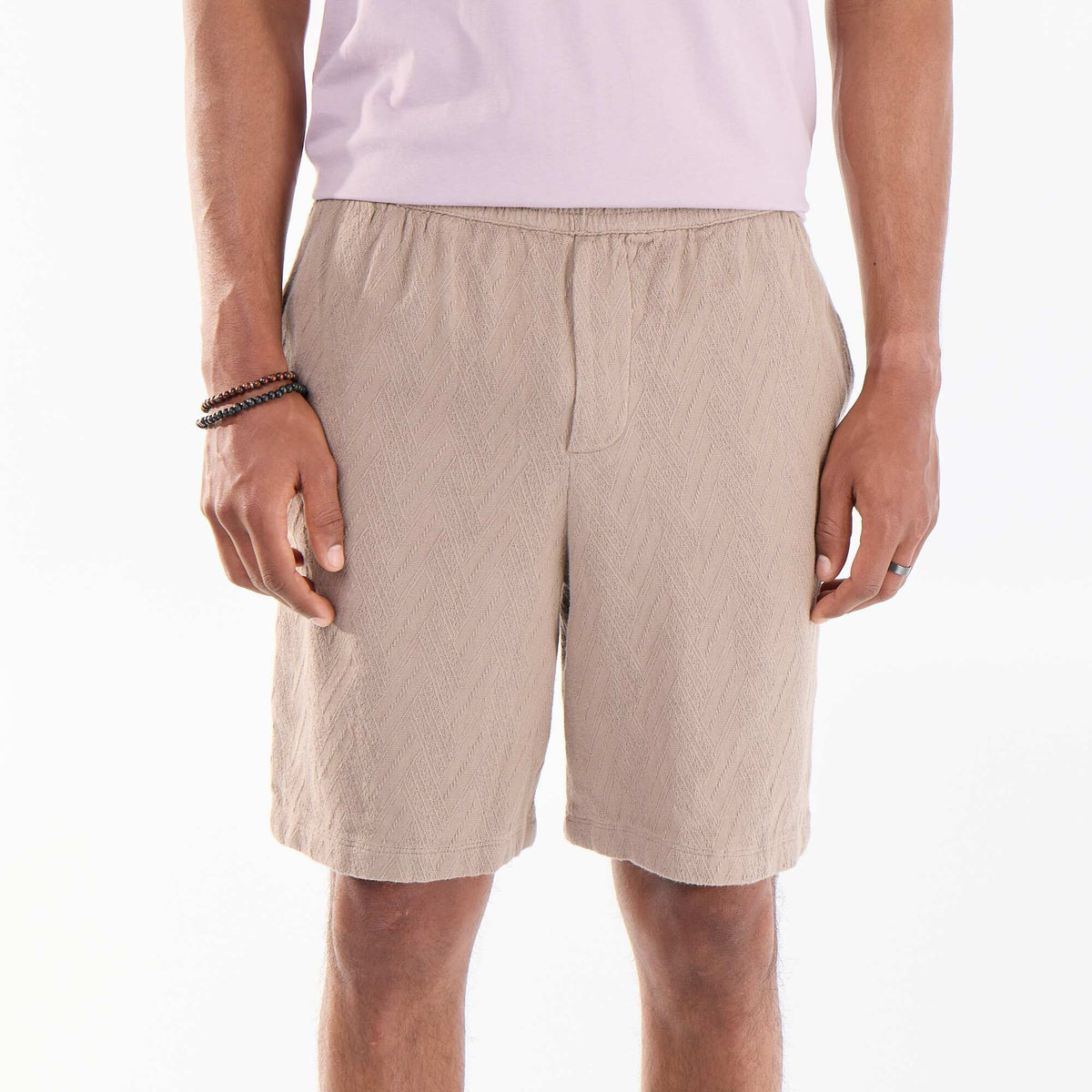 Bermuda de felpa ligera BEIGE