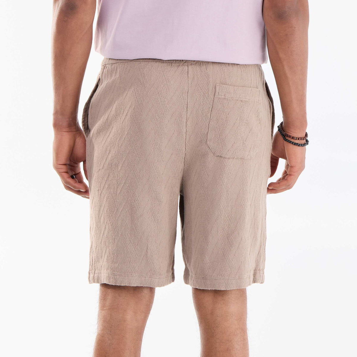 Bermuda de felpa ligera BEIGE