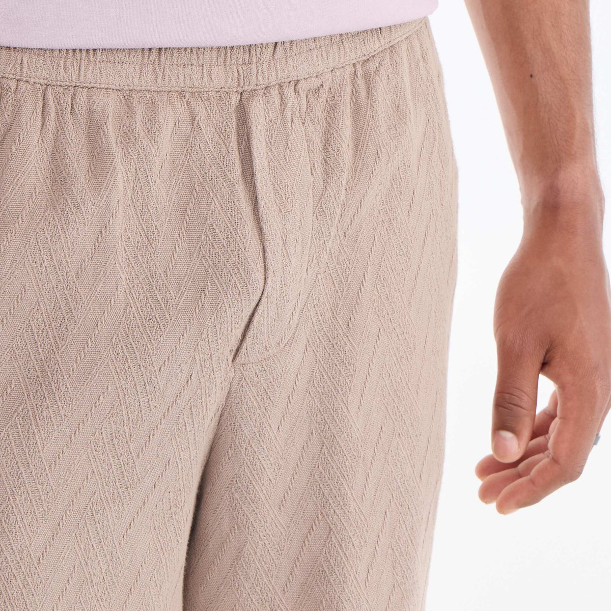 Bermuda de felpa ligera BEIGE