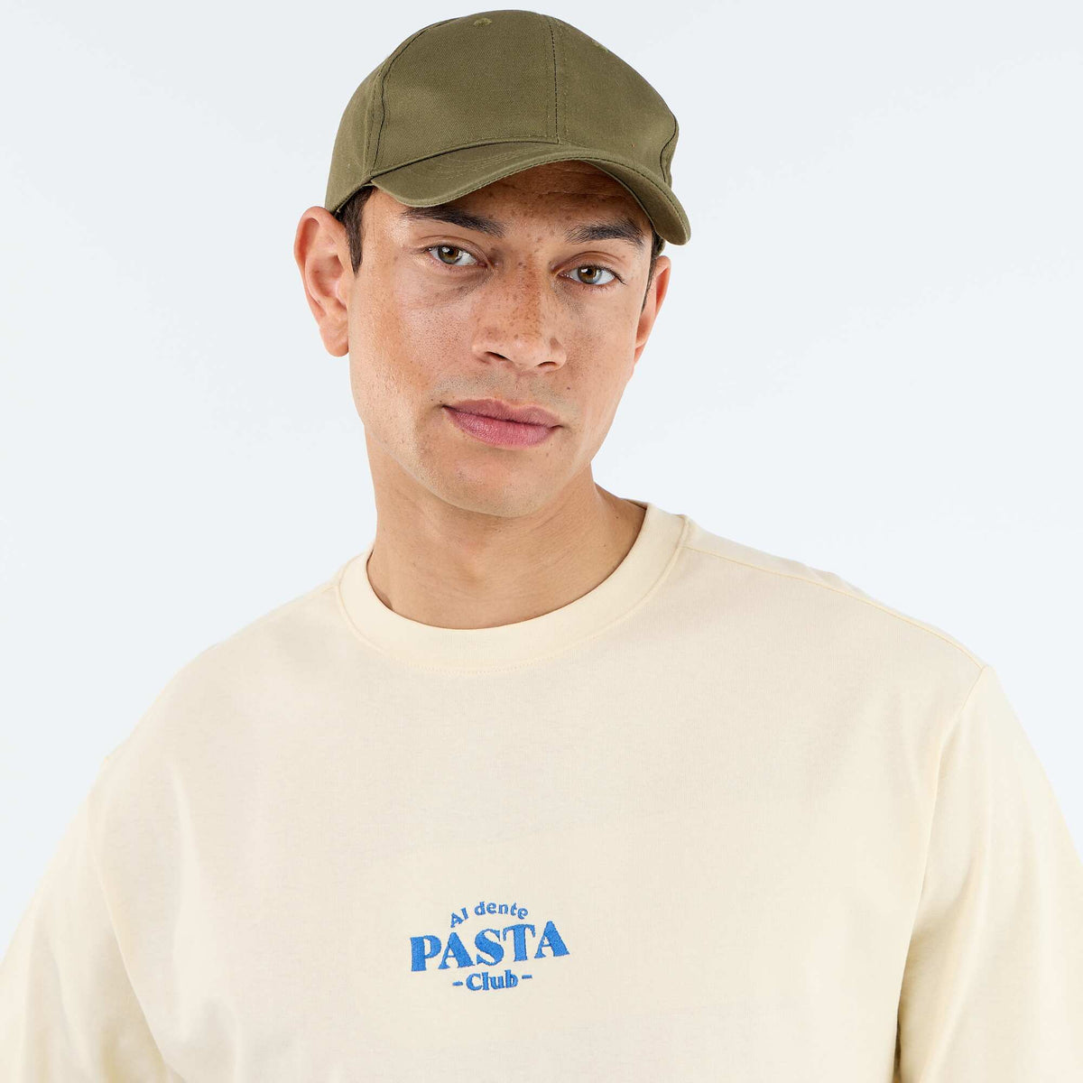 Camiseta de manga corta con estampados y bordados por delante y por detrás AMARILLO