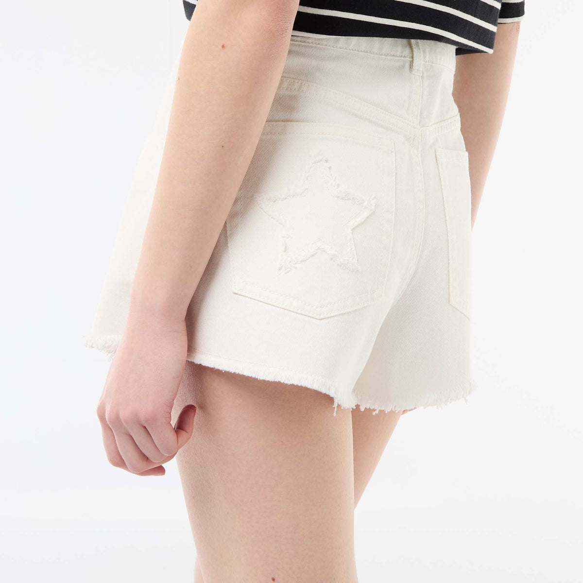 Pantalón corto jean BLANCO