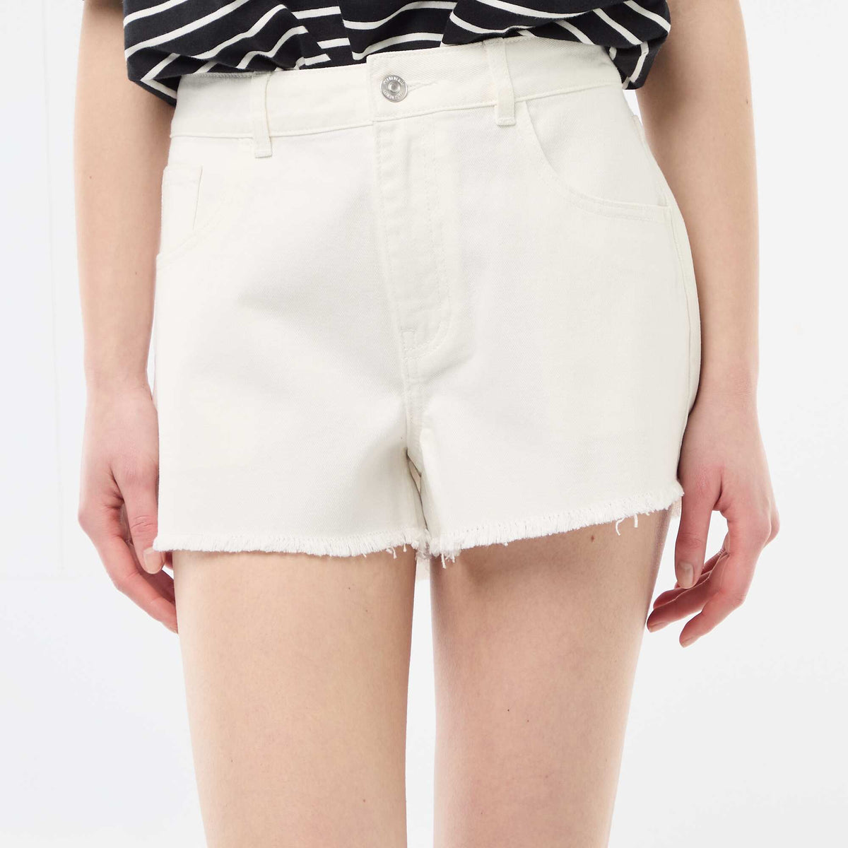 Pantalón corto jean BLANCO