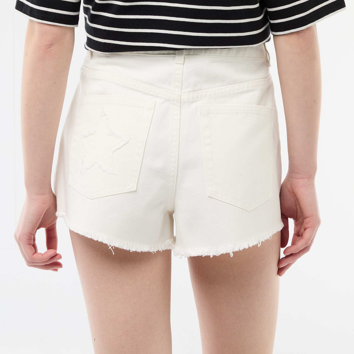 Pantalón corto jean BLANCO