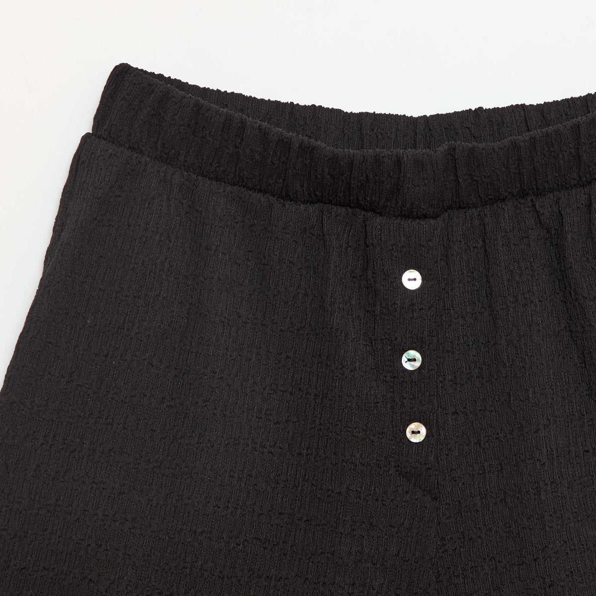 Pantalón corto de punto gofrado NEGRO
