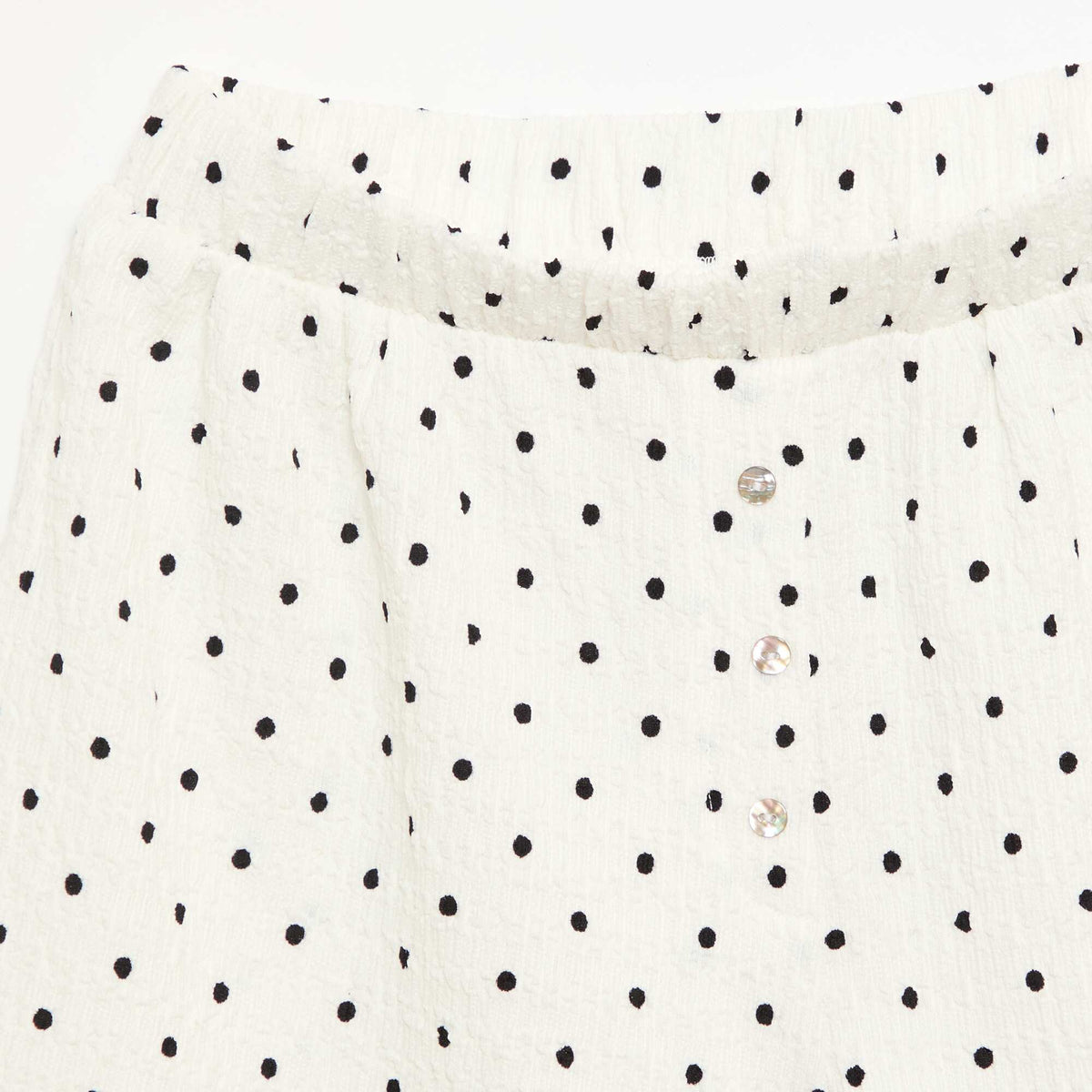 Pantalón corto de punto gofrado BLANCO