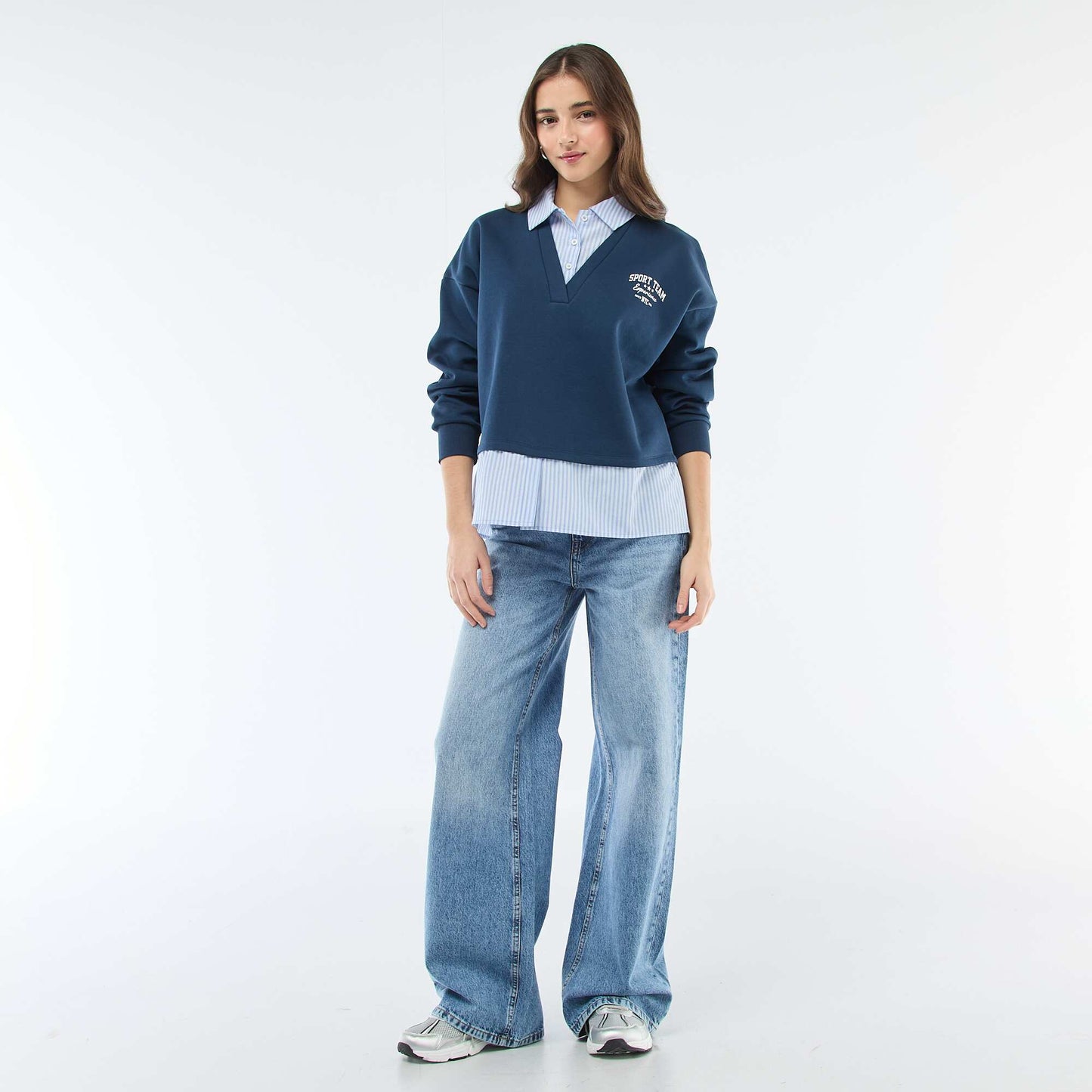 Buzo camisa 2 en 1 AZUL