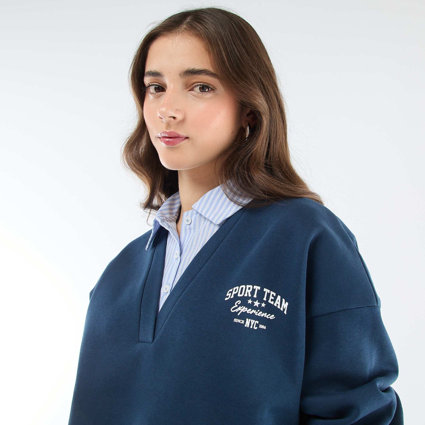 Buzo camisa 2 en 1 AZUL