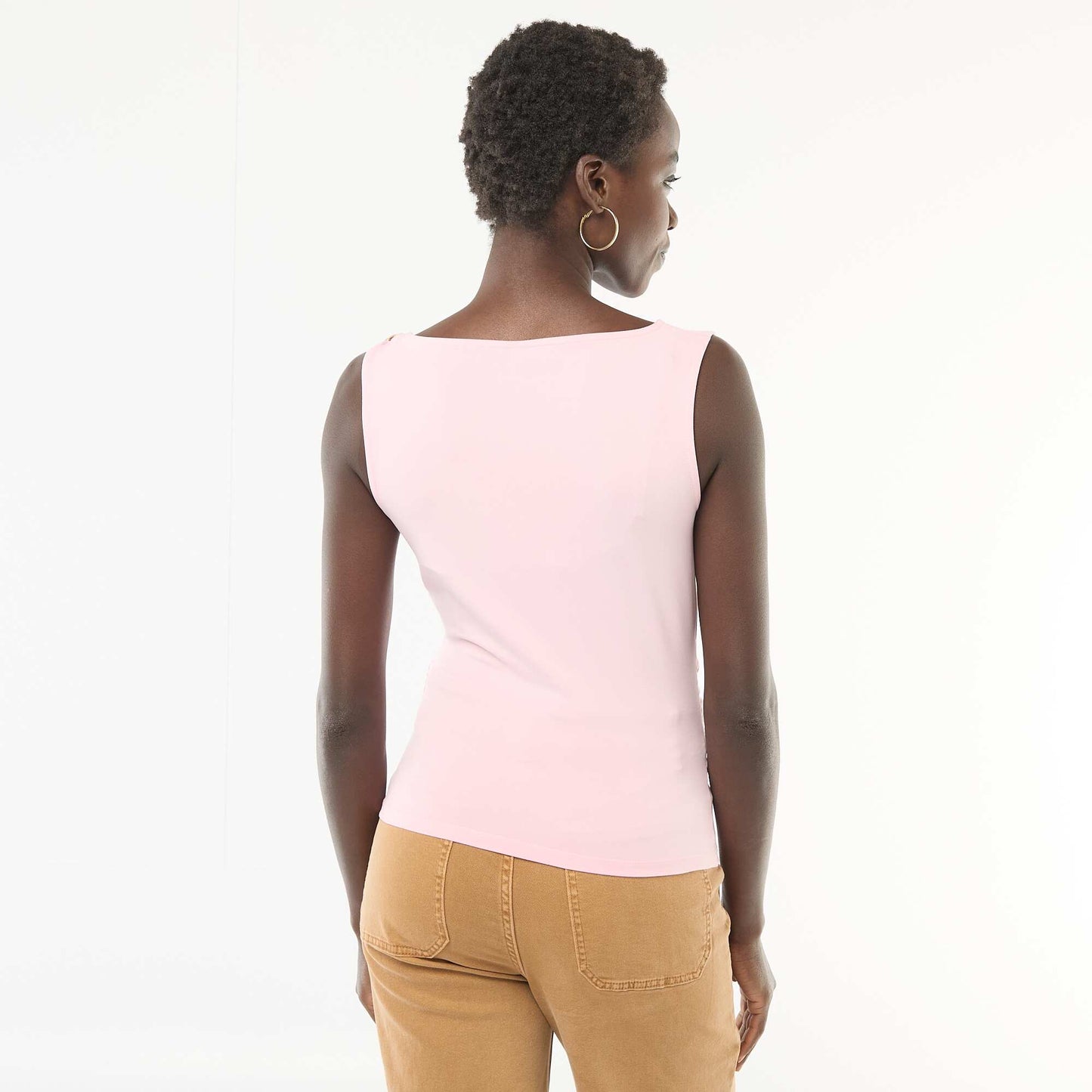 Camiseta elástica con joya dorada ROSA