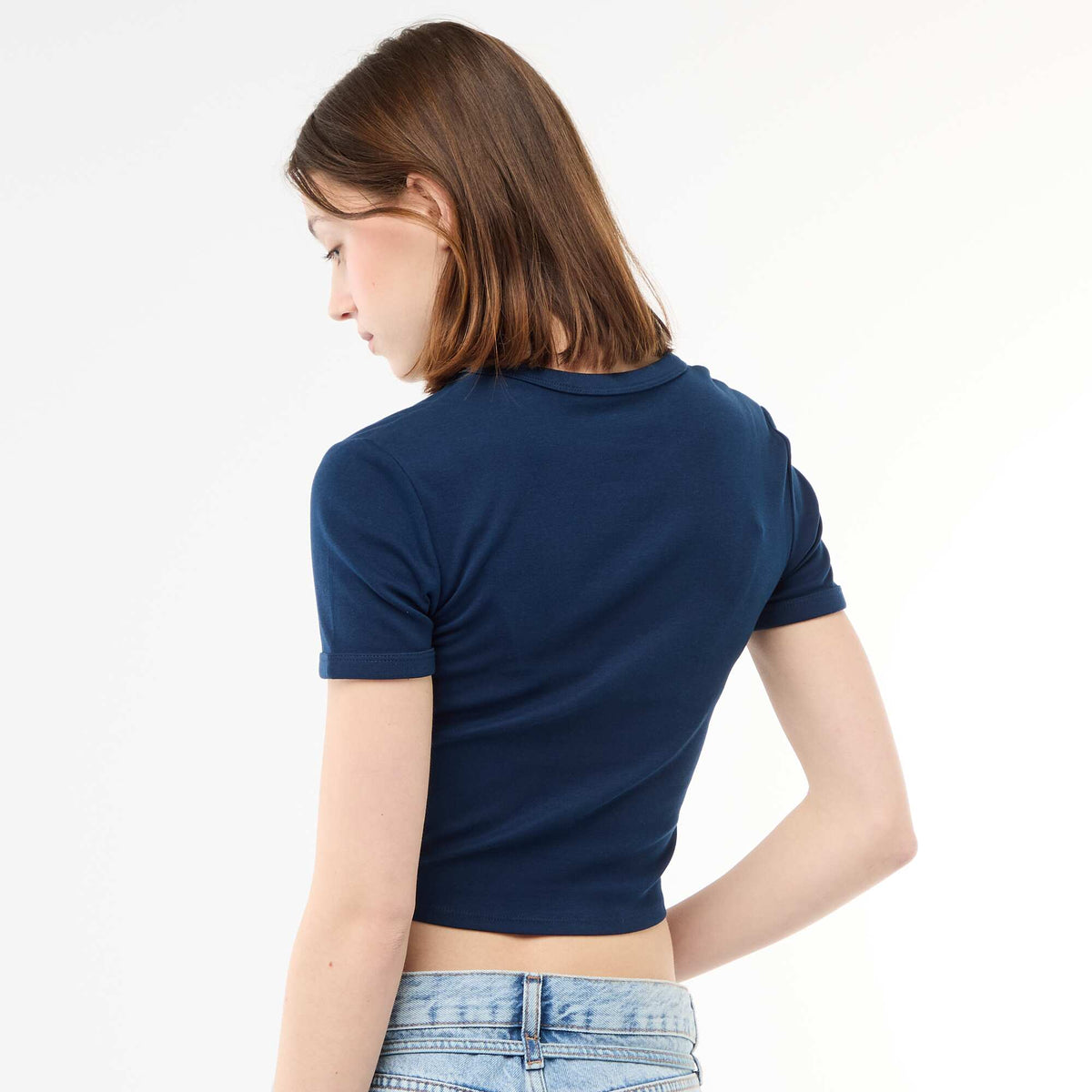 Camiseta corta estampada AZUL
