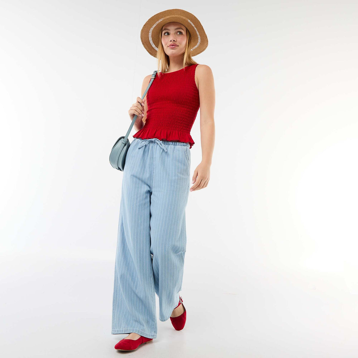 Camiseta sin mangas elástica ROJO