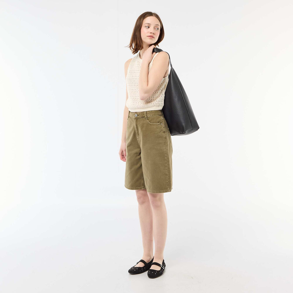 Top de croché calado con sisas amplias BEIGE