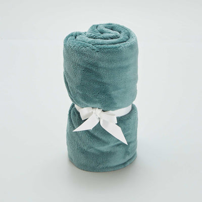 Manta lisa en tejido polar VERDE