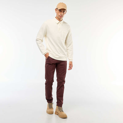 Pantalón chino slim ROJO