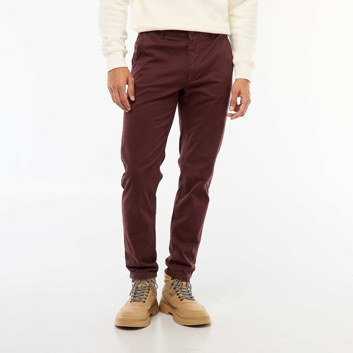 Pantalón chino slim ROJO