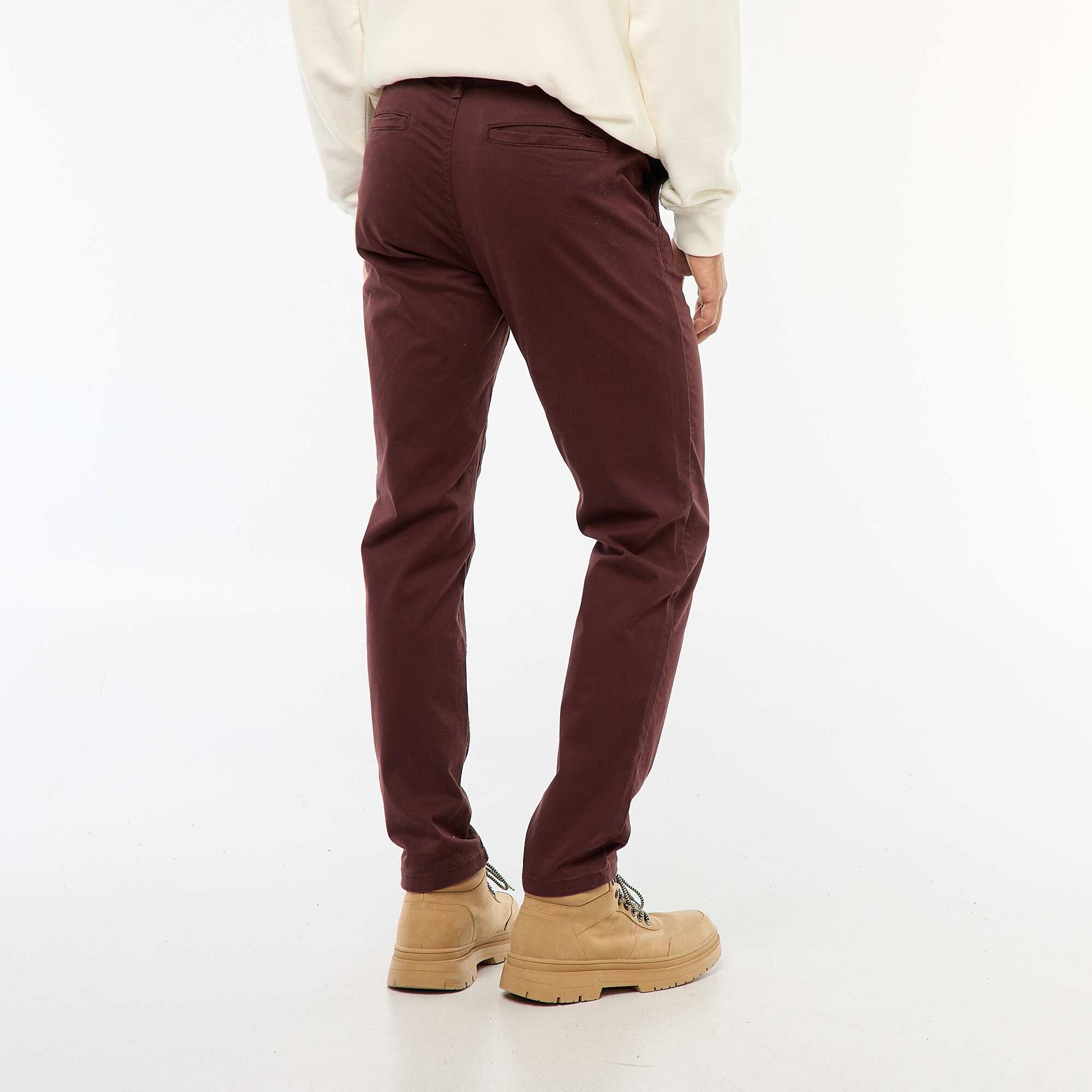 Pantalón chino slim ROJO