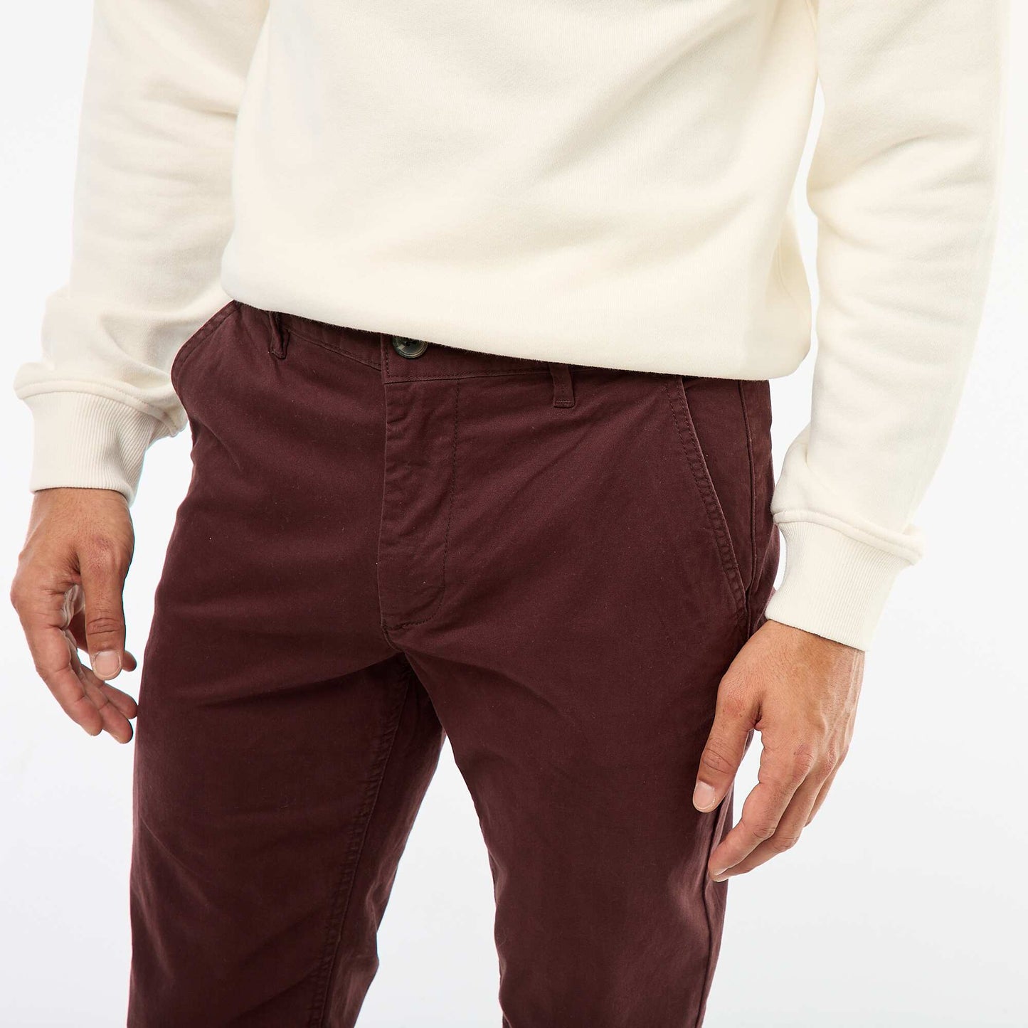 Pantalón chino slim ROJO