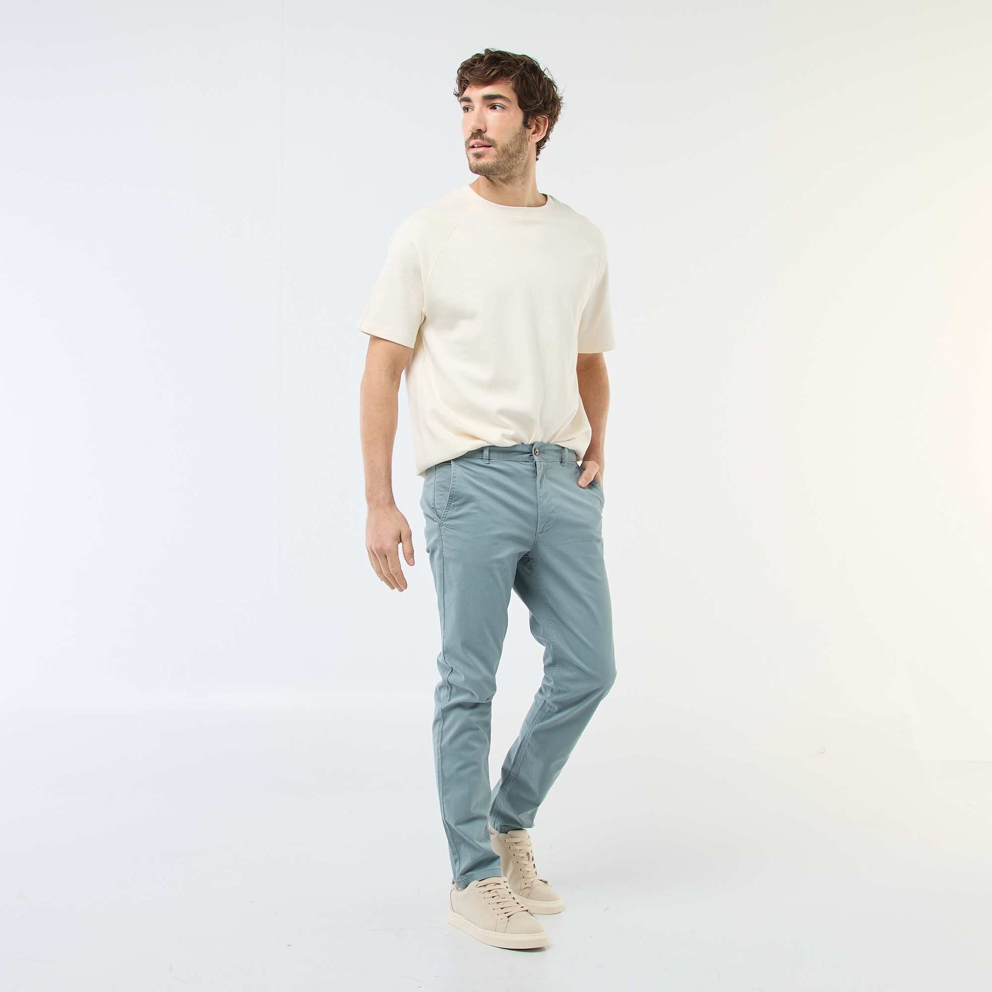 Pantalón chino slim AZUL