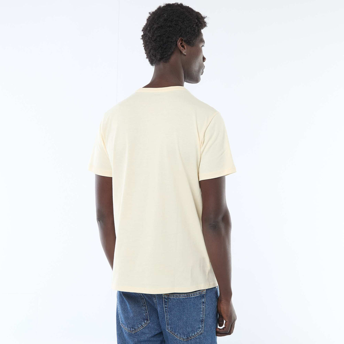 Camiseta recta de punto lisa AMARILLO