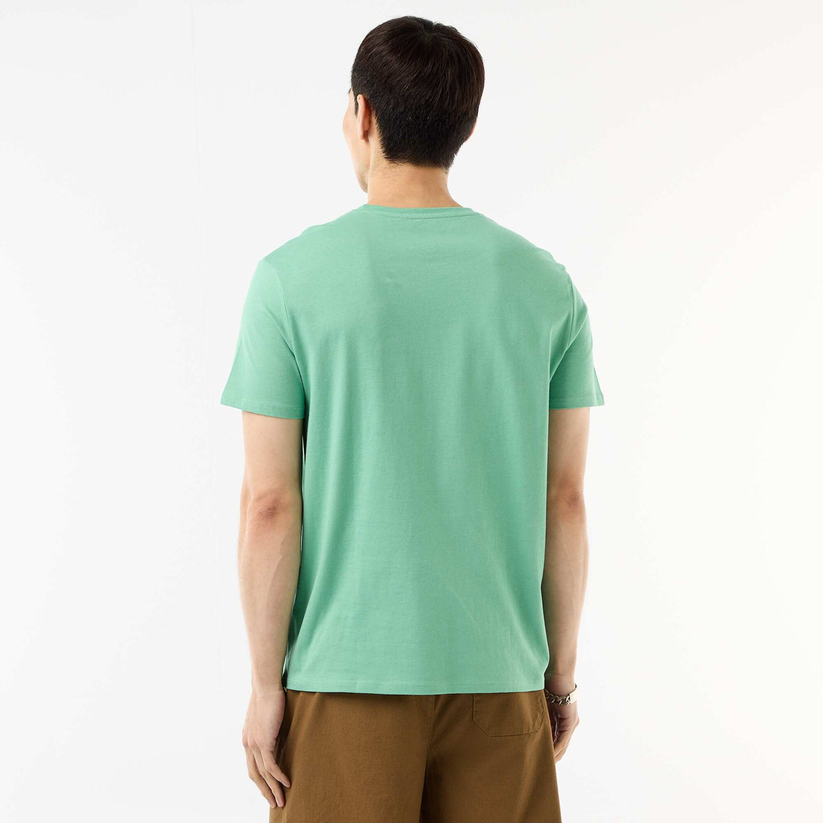Camiseta recta de punto lisa VERDE