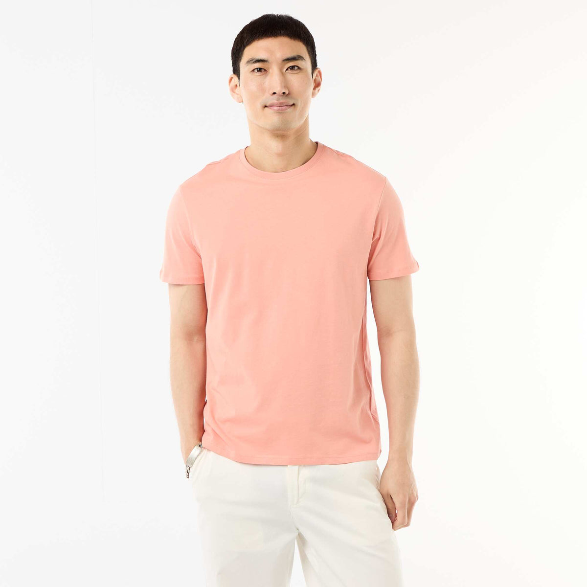 Camiseta recta de punto lisa NARANJA