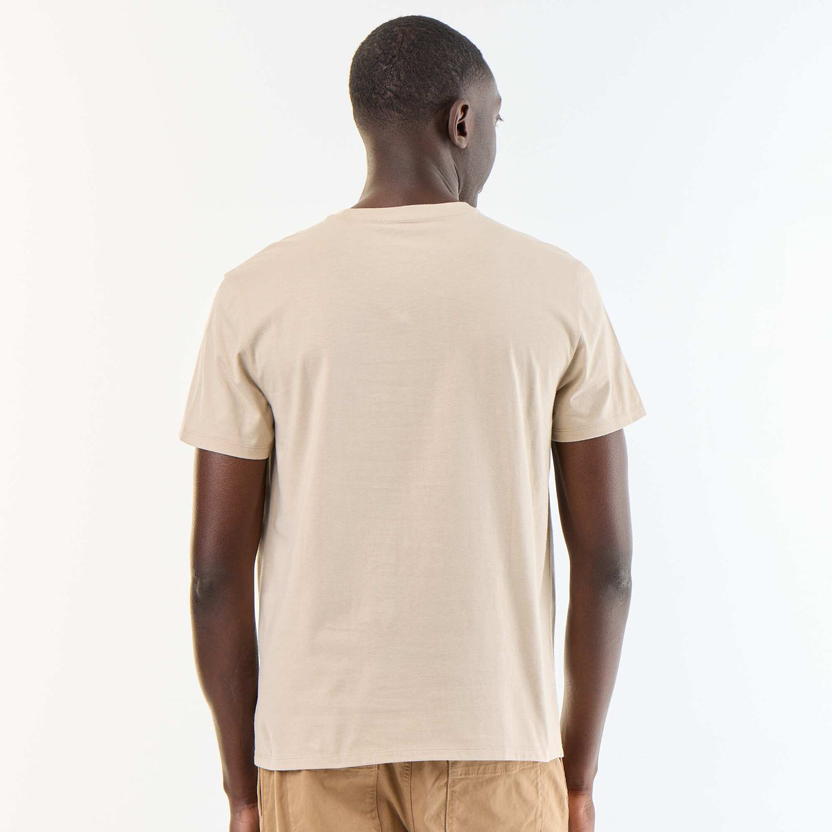 Camiseta recta de punto lisa BEIGE
