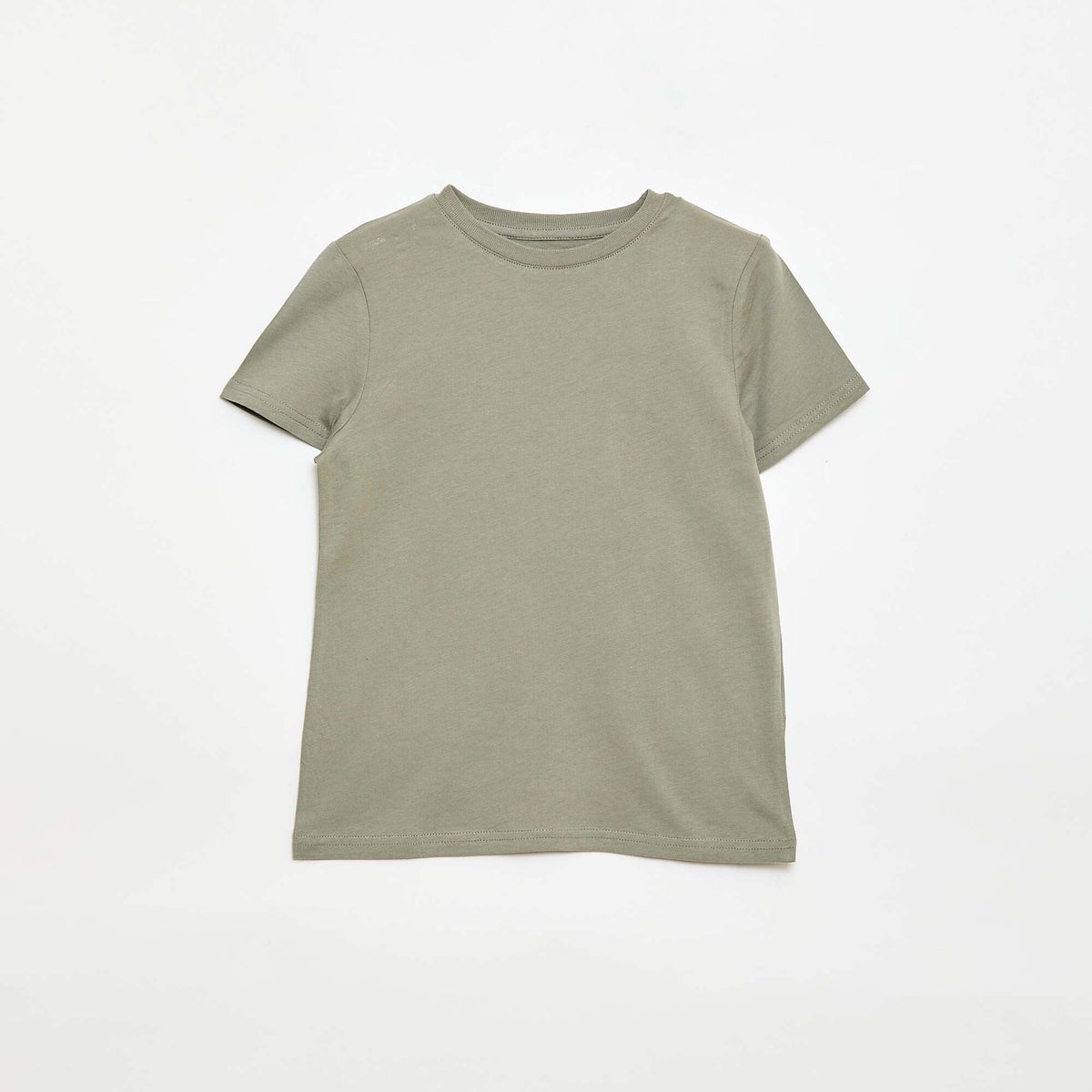 Camiseta básica de punto lisa VERDE