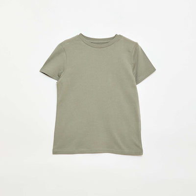 Camiseta básica de punto lisa VERDE